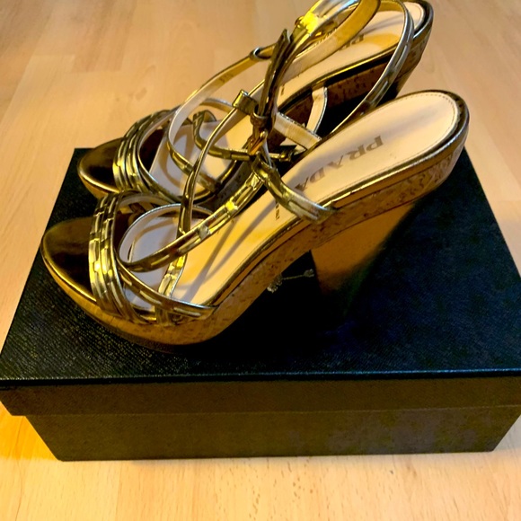 Prada strappy platform shoes size 8 - Picture 4 of 8